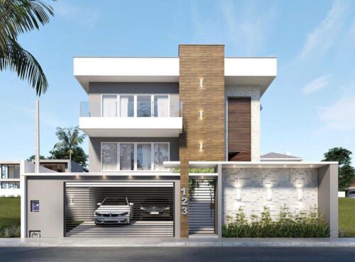 Imagem 3D do projeto TA. Projeto Estrutural Felipe Dircksen